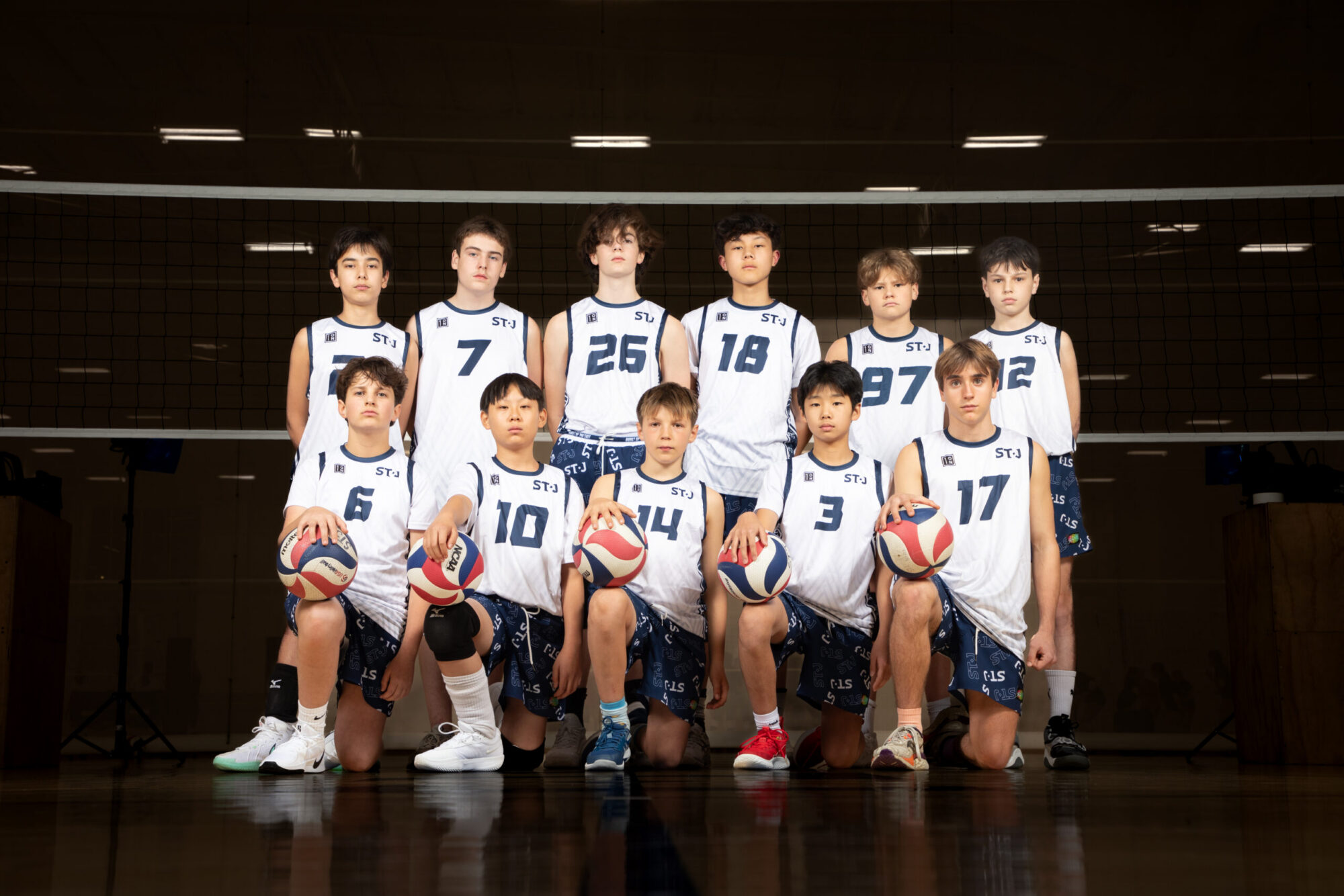 volleyball boys 14 white team photo