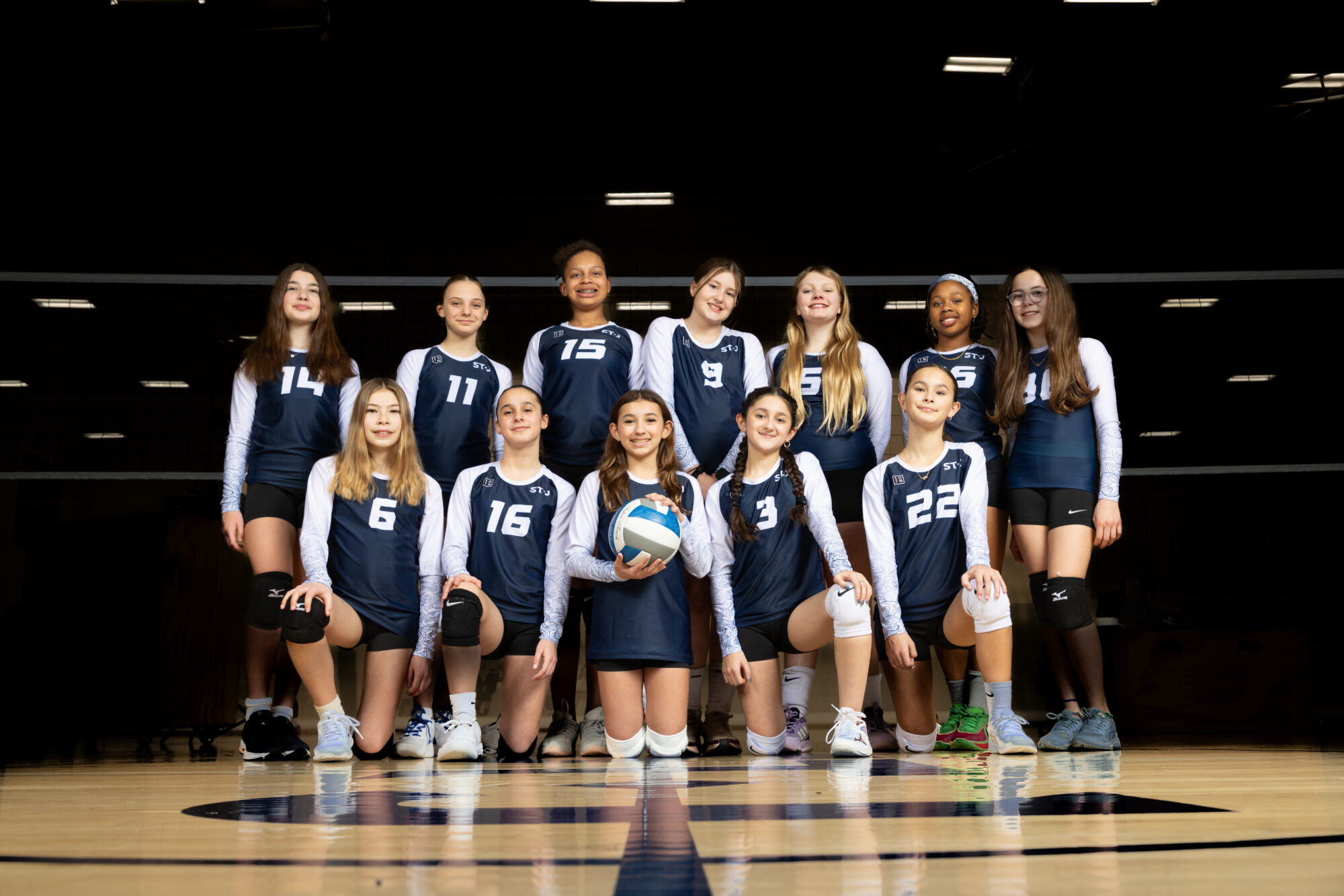 volleyball girls 12 navy team photo