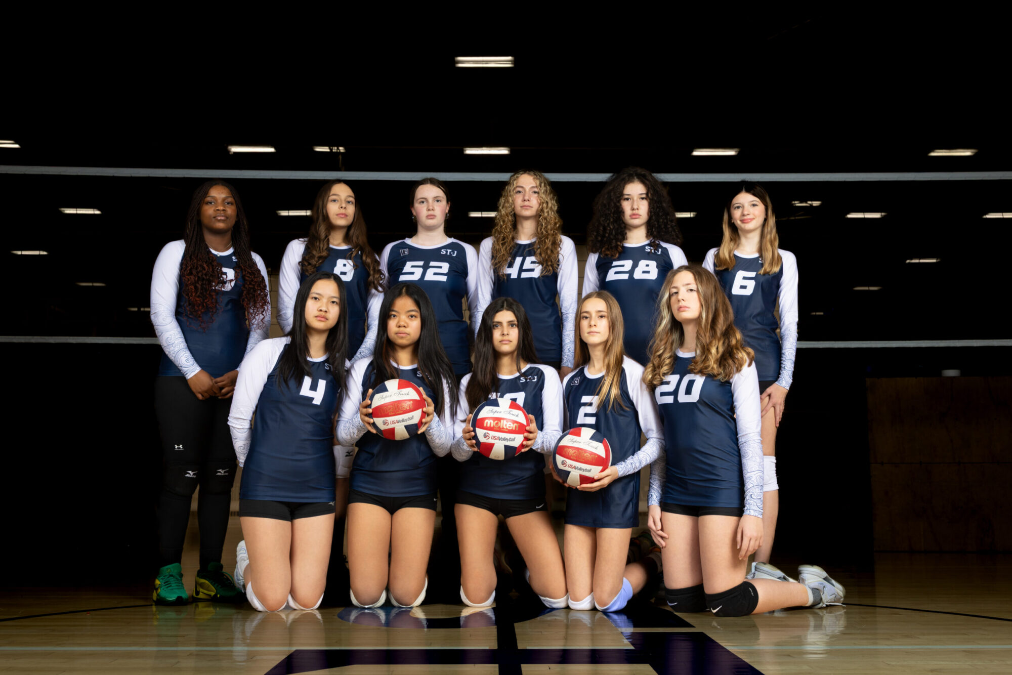 volleyball girls 13 navy team photo
